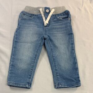 GAP - Blue Denim Pants with Grey Ribbed elastic Waistband